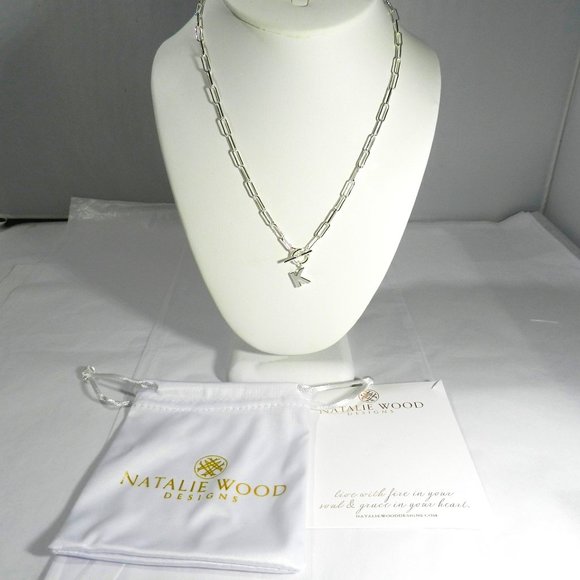 Natalie Wood Designs Toggle Initial Necklace New - Picture 1 of 2